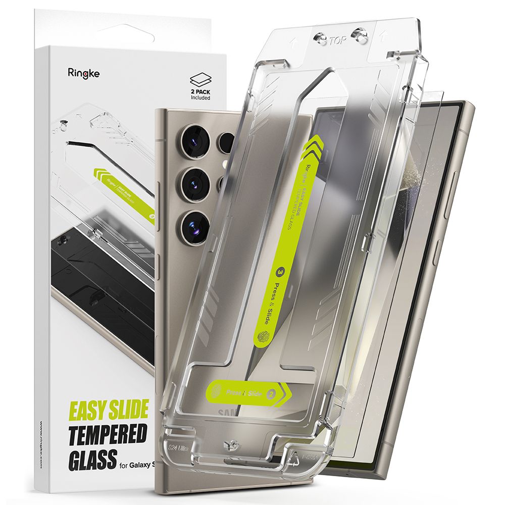 Ringke Easy Slide 2-pack Karkaistu lasi Samsung Galaxy S24 Ultralle