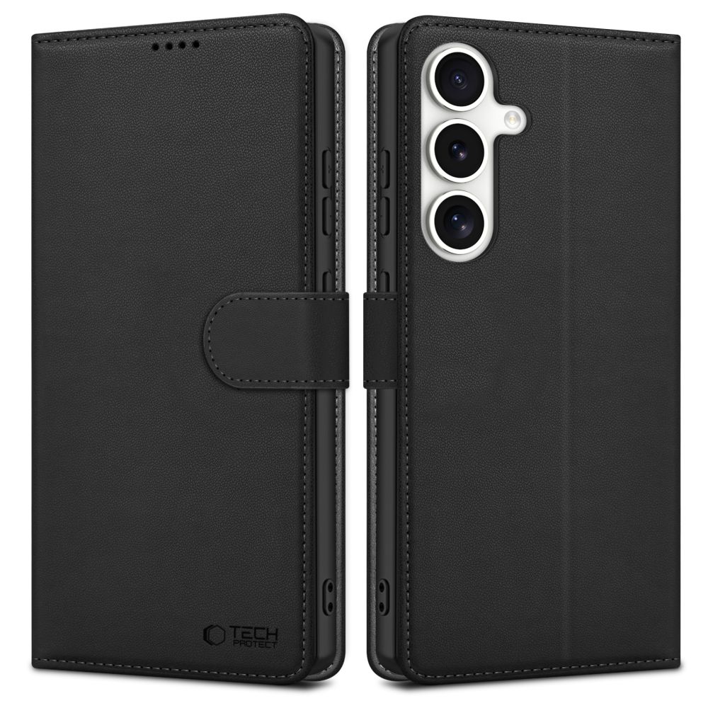 Tech-Protect Wallet Suojakuori Samsung Galaxy S25:lle - Musta