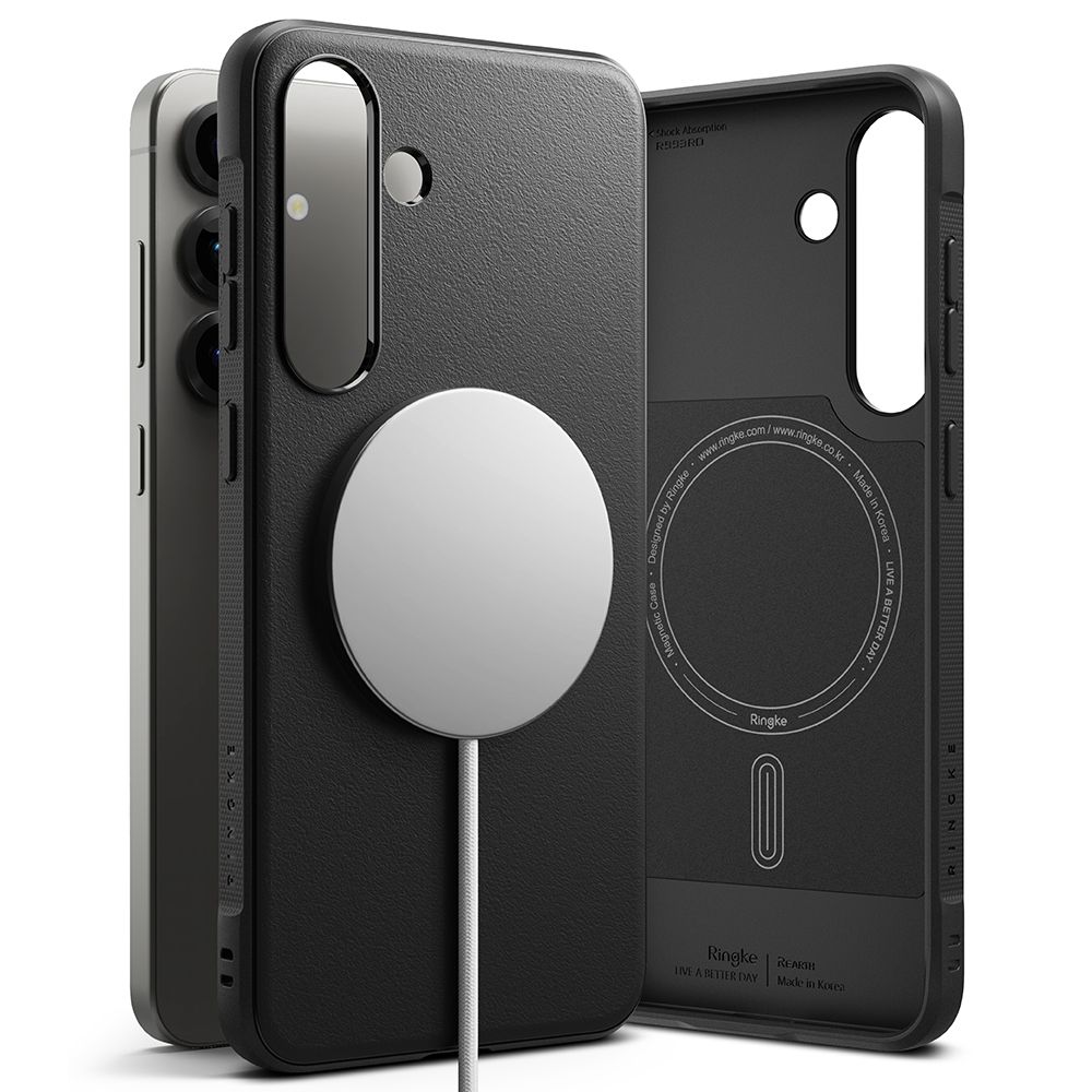 Ringke Onyx MagSafe Suojakuori Samsung Galaxy S25+:lle - musta
