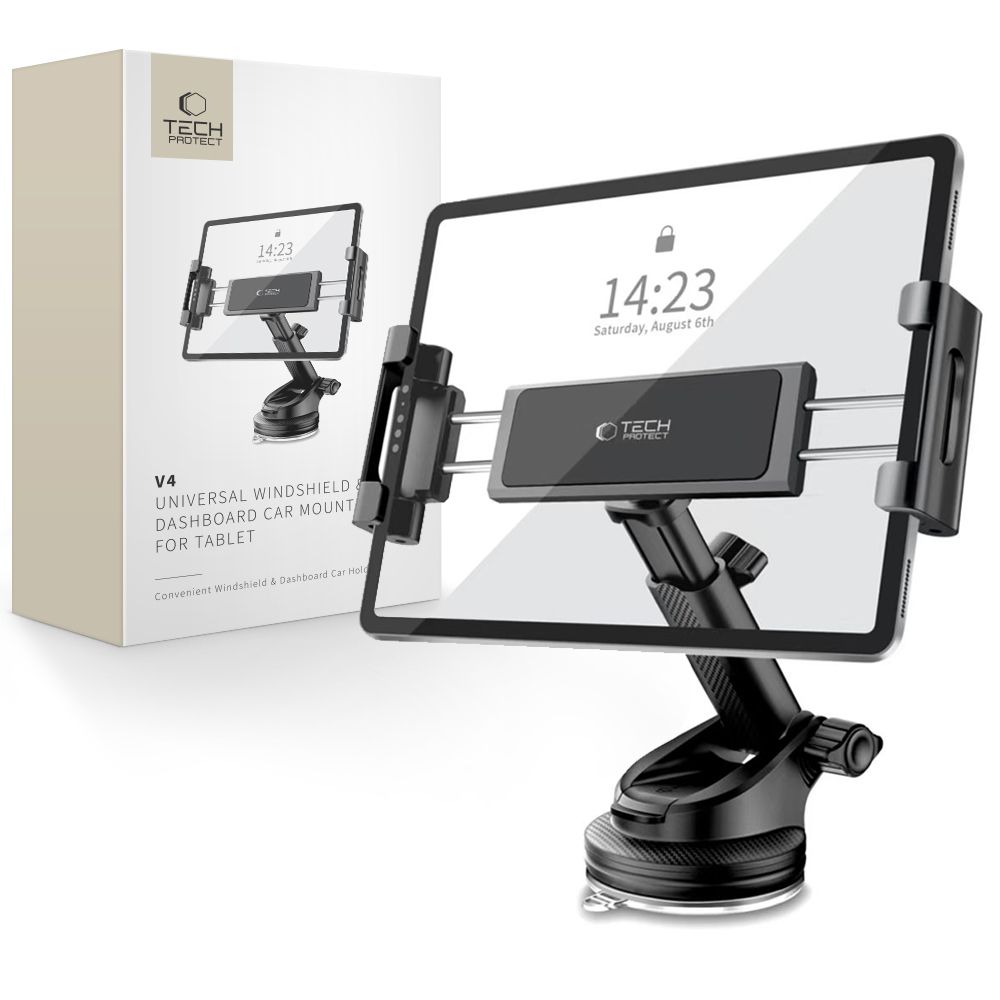 Tech-Protect V4 auton tablettipidike kojetaulukiinnitykseen - musta