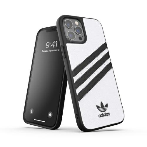 Adidas OR Moulded Case PU iPhone 12 Pro Maxille - valkoinen/musta