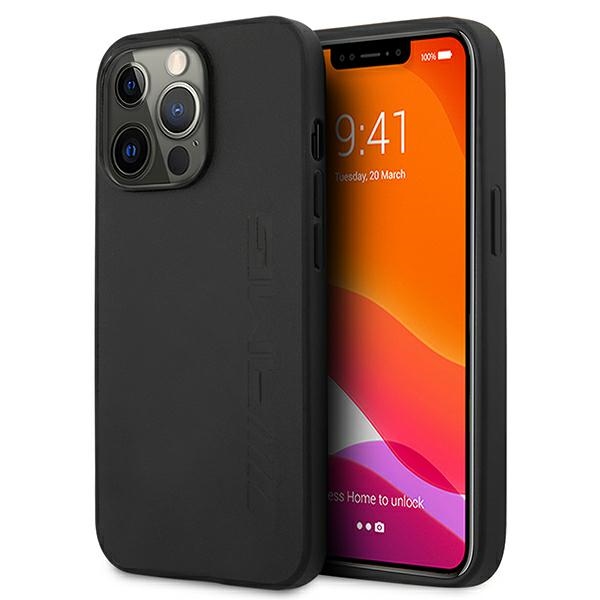 AMG Leather Hot Stamped Suojakuori iPhone 13 Pro / 13 6.1":lle - musta