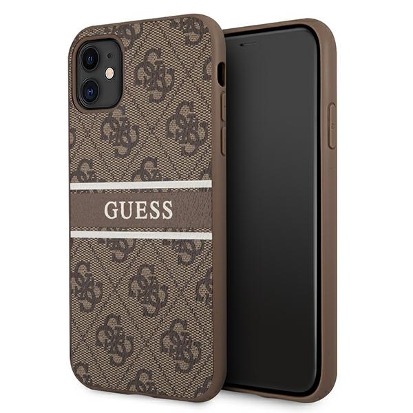Guess 4G Stripe suojakuori iPhone 11 / Xr 6.1":lle - ruskea