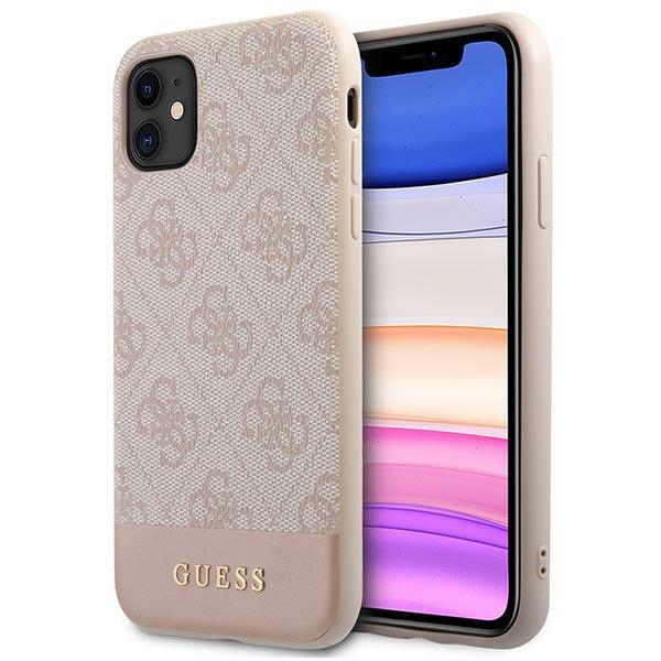 Guess 4G Stripe Collection Suojakuori iPhone 11 / Xr 6.1":lle - vaaleanpunainen