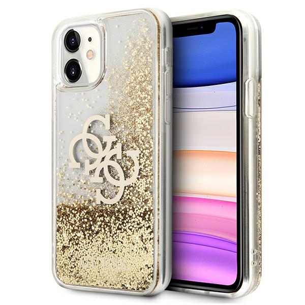 Guess 4G Big Liquid Glitter suojakuori iPhone 11 6.1" / Xr:lle - kultainen