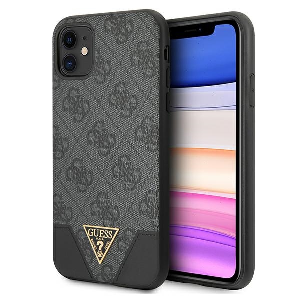 Guess 4G Triangle Collection suojakuori iPhone 11 6.1" / Xr:lle - harmaa