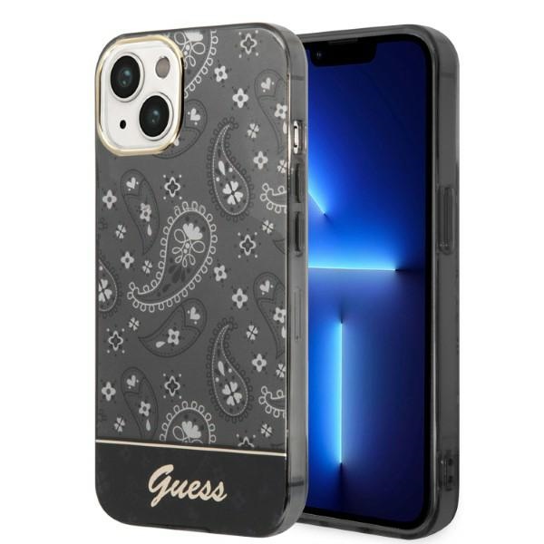 Guess Bandana Paisley Suojakuori iPhone 14 / 15 / 13 6.1":lle - Musta