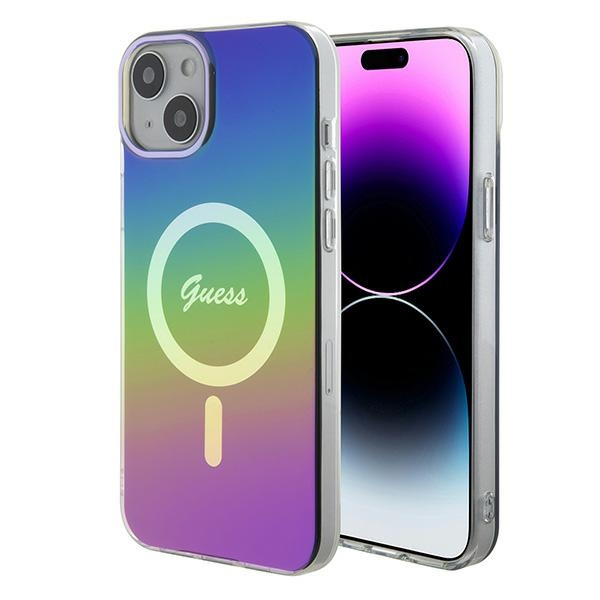 Guess IML Iridescent MagSafe Suojakuori iPhone 15 Plus / 14 Plus 6.7":lle - moniväri