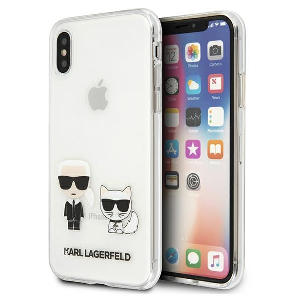 Karl Lagerfeld Karl & Choupette iPhone Xs Max Suojakuori - Läpinäkyvä