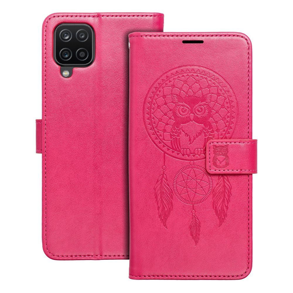MEZZO Kirjasuojakuori Samsung A12 / M12:lle dreamcatcher magenta