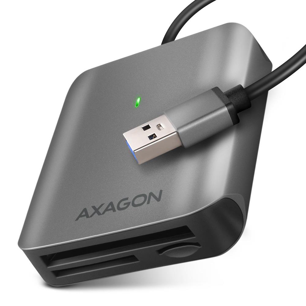 Muistikortinlukija USB 3.2, 3 paikkaa, SD/microSD/CF, CRE-S3 AXAGON