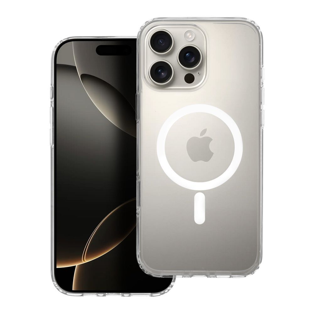 Clear Elite Mag Cover -kuori, kellastumaton, kameranohjauspainike- ja magneettiyhteensopiva, IPHONE 16 PRO MAX läpinäkyvä