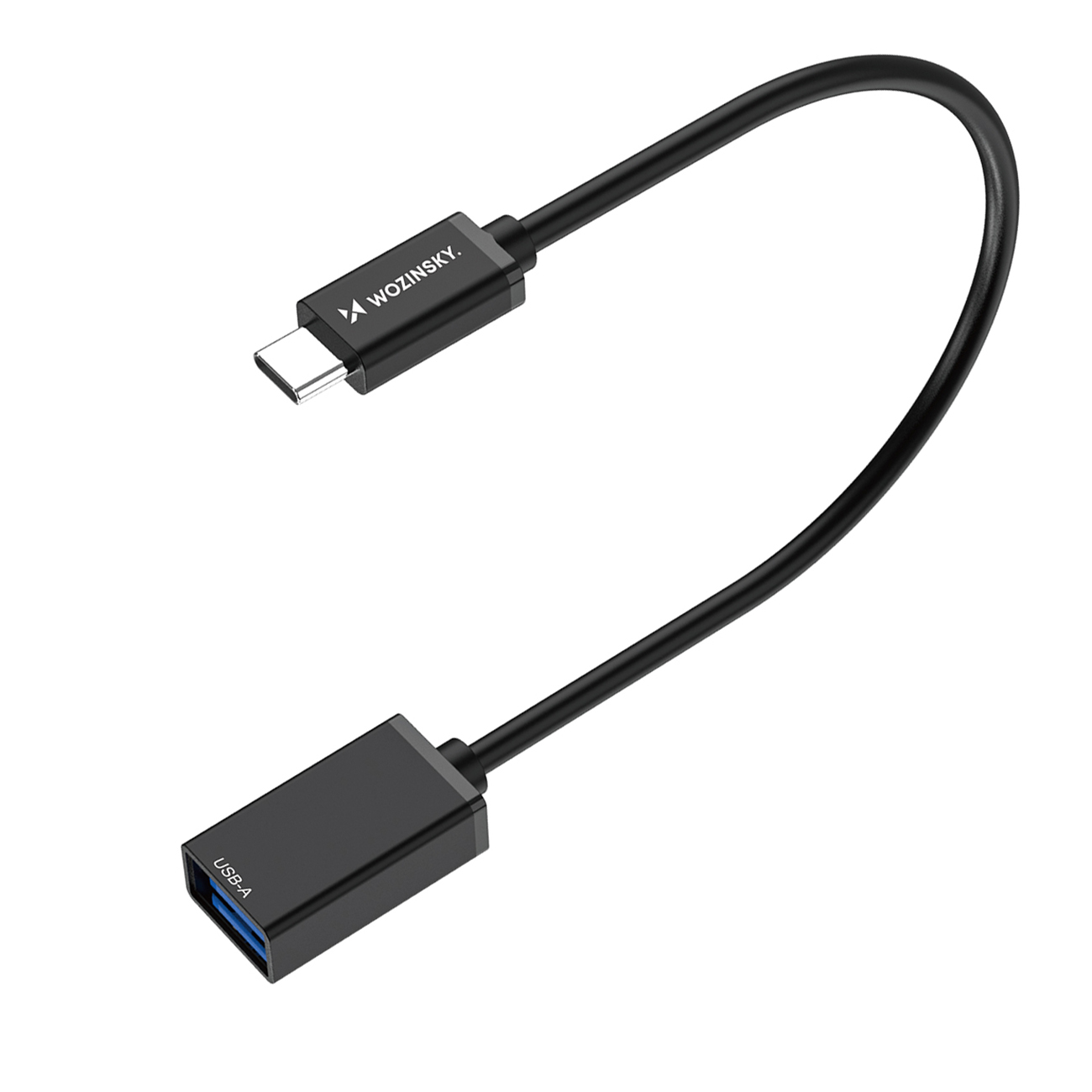 Wozinsky WOTGY1S USB-C 3.0 (uros) - USB-A 3.0 (naaras) OTG Sovitin - musta