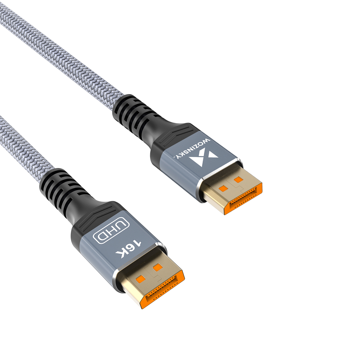 Wozinsky WPS-16AYL2S DisplayPort 2.1 80Gb/s 16K@60Hz 8K@120Hz 4K@240Hz HDR HDCP DSC kaapeli - musta