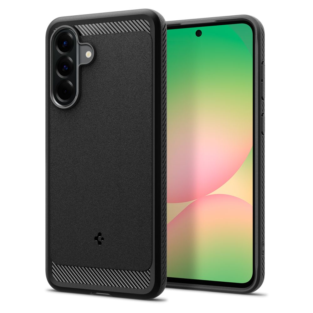 Spigen Rugged Armor Suojakuori Samsung Galaxy A56 5G:lle - musta