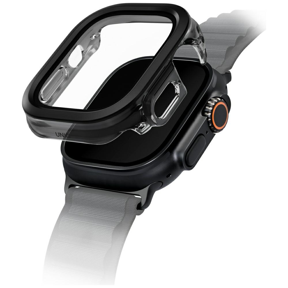 Uniq Voute Karkaistu Lasi Suojakuori Apple Watch Ultra 49mm:lle - Musta