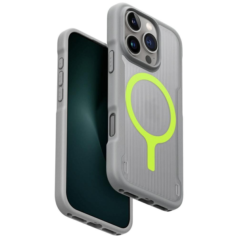 Uniq Combat Active Magclick Lataus Suojakuori iPhone 16 Pro:lle - Harmaa