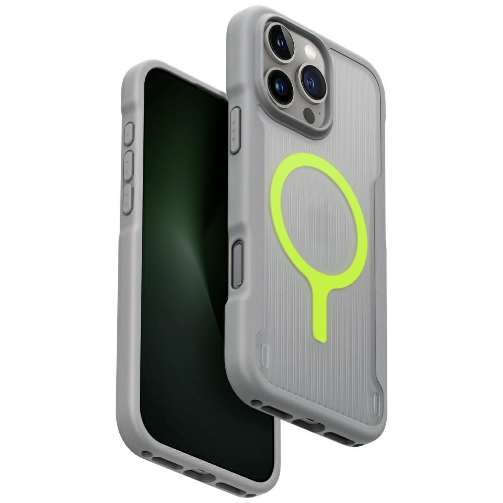 Uniq Combat Active Magclick Lataus Suojakuori iPhone 16 Pro Max:lle - Harmaa
