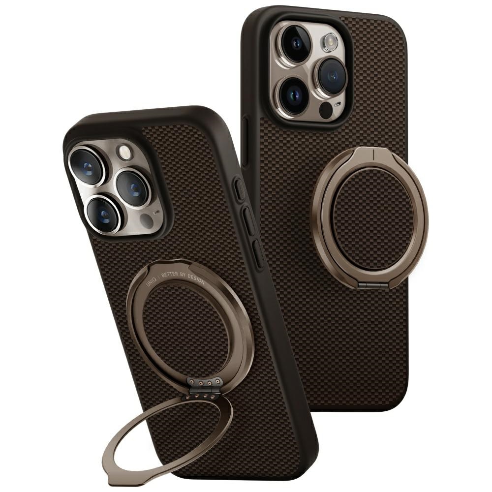 Uniq Keva Air Magclick Lataus GripFit Suojakuori iPhone 16 Pro:lle - Ruskea