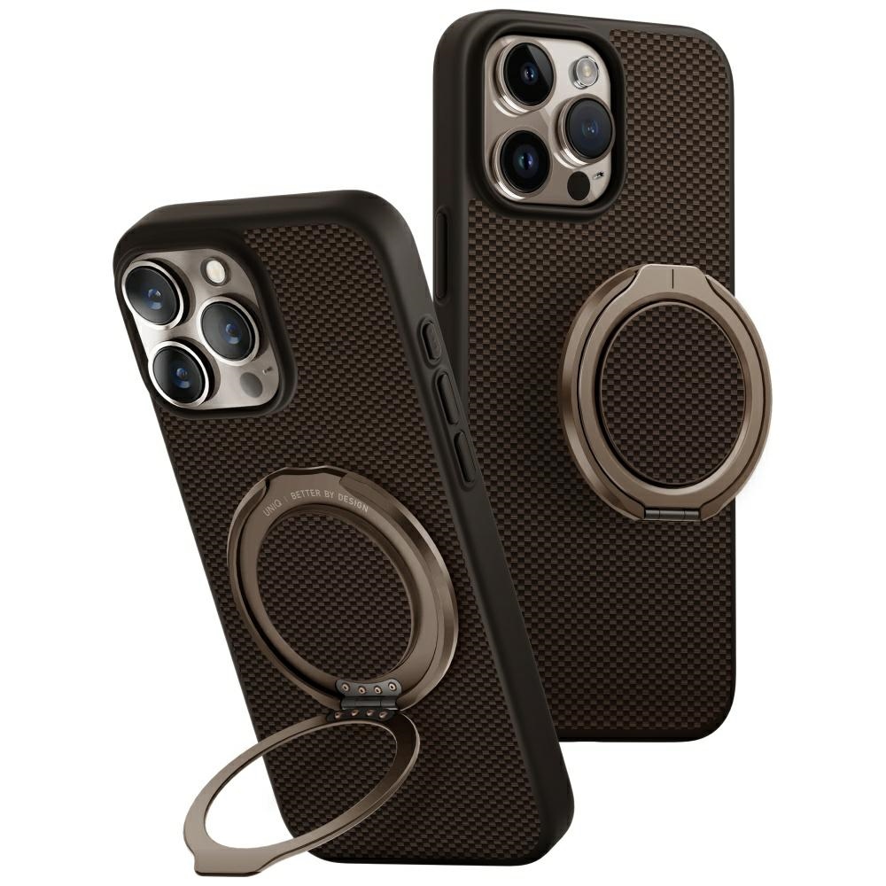 Uniq Keva Air Magclick Lataus GripFit Suojakuori iPhone 16 Pro Max:lle - Ruskea