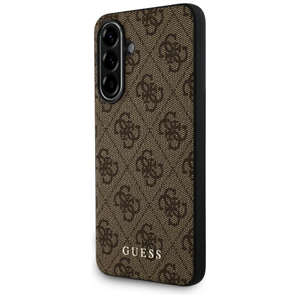 Guess 4G Metal Gold Logo suojakuori Samsung Galaxy A36 - ruskea
