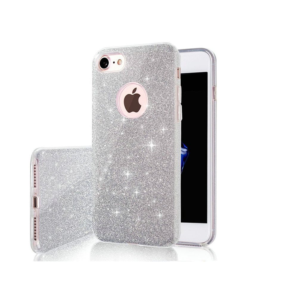 Glitter 3in1 Suojakuori iPhone 17 Air 6,6":lle hopeinen