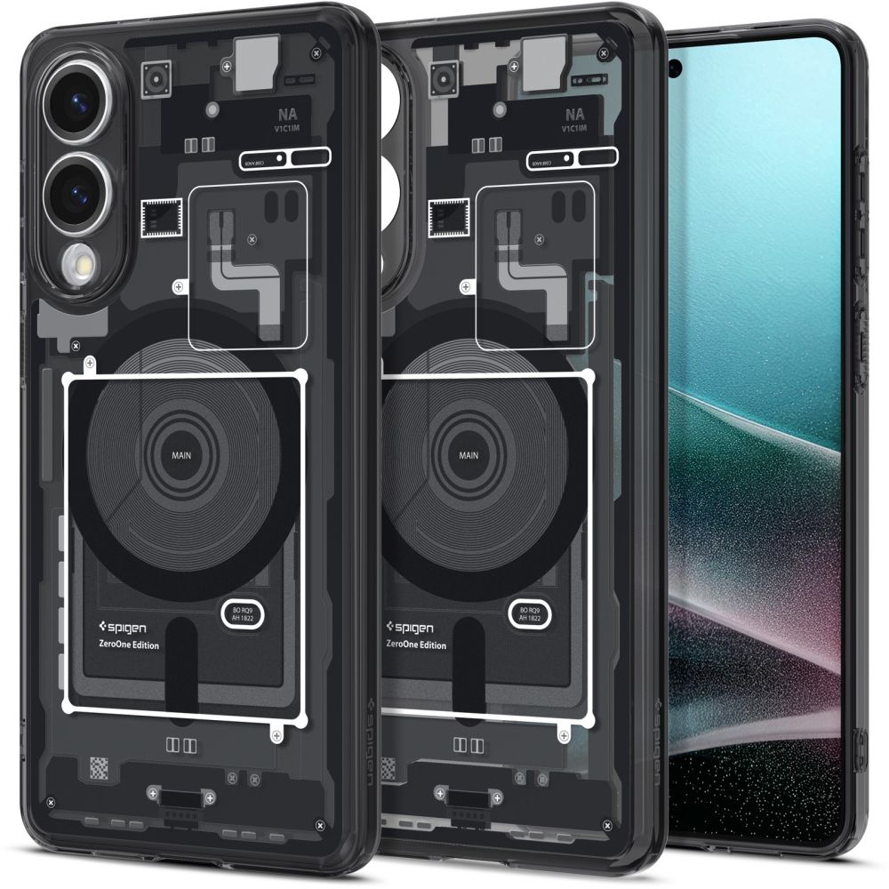 Spigen Ultra Hybrid Mag Suojakuori MagSafella Samsung Galaxy S25 Edge:lle painatuksella - musta