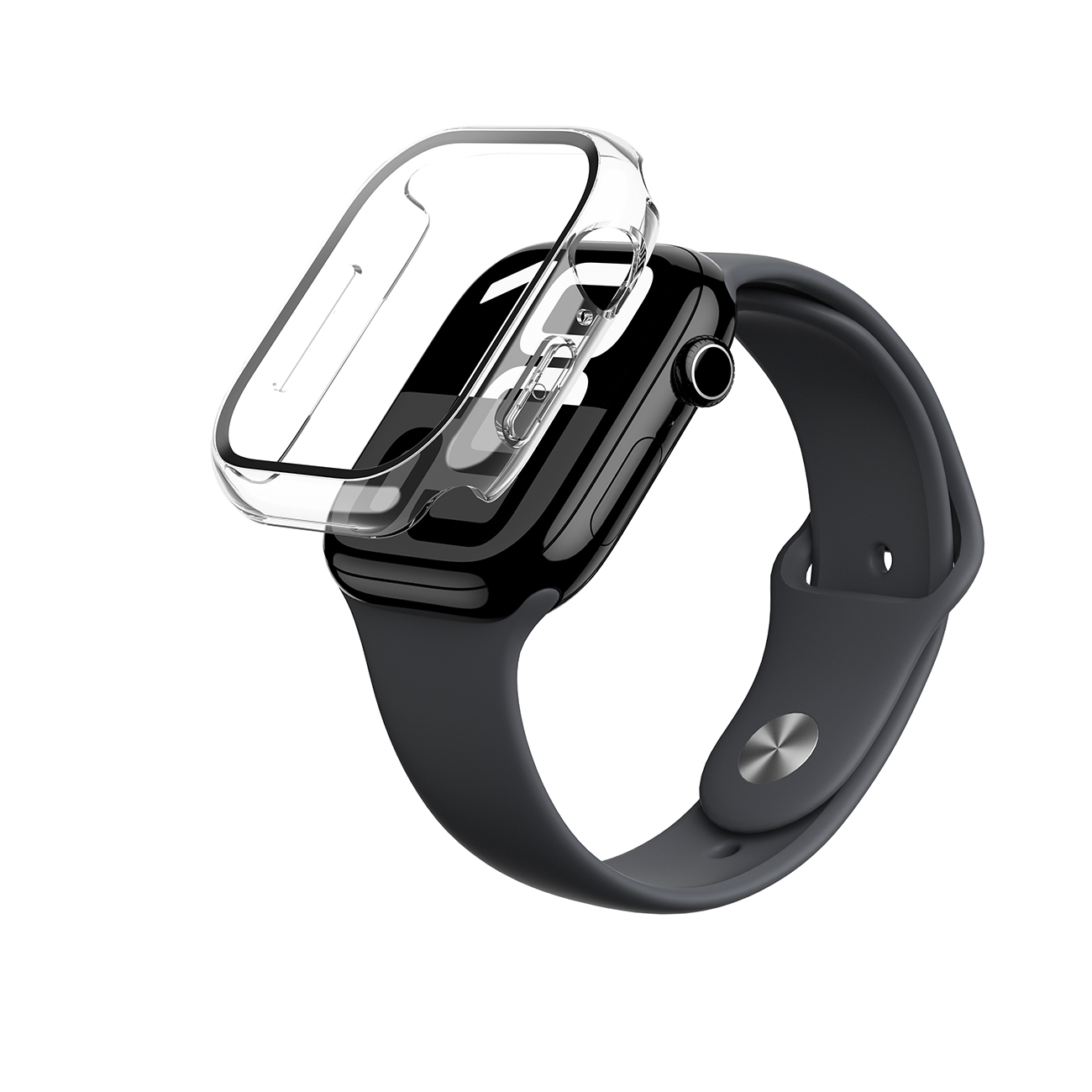 AmazingThing Radix Glass Suojakuori Apple Watch 46mm:lle - kirkas