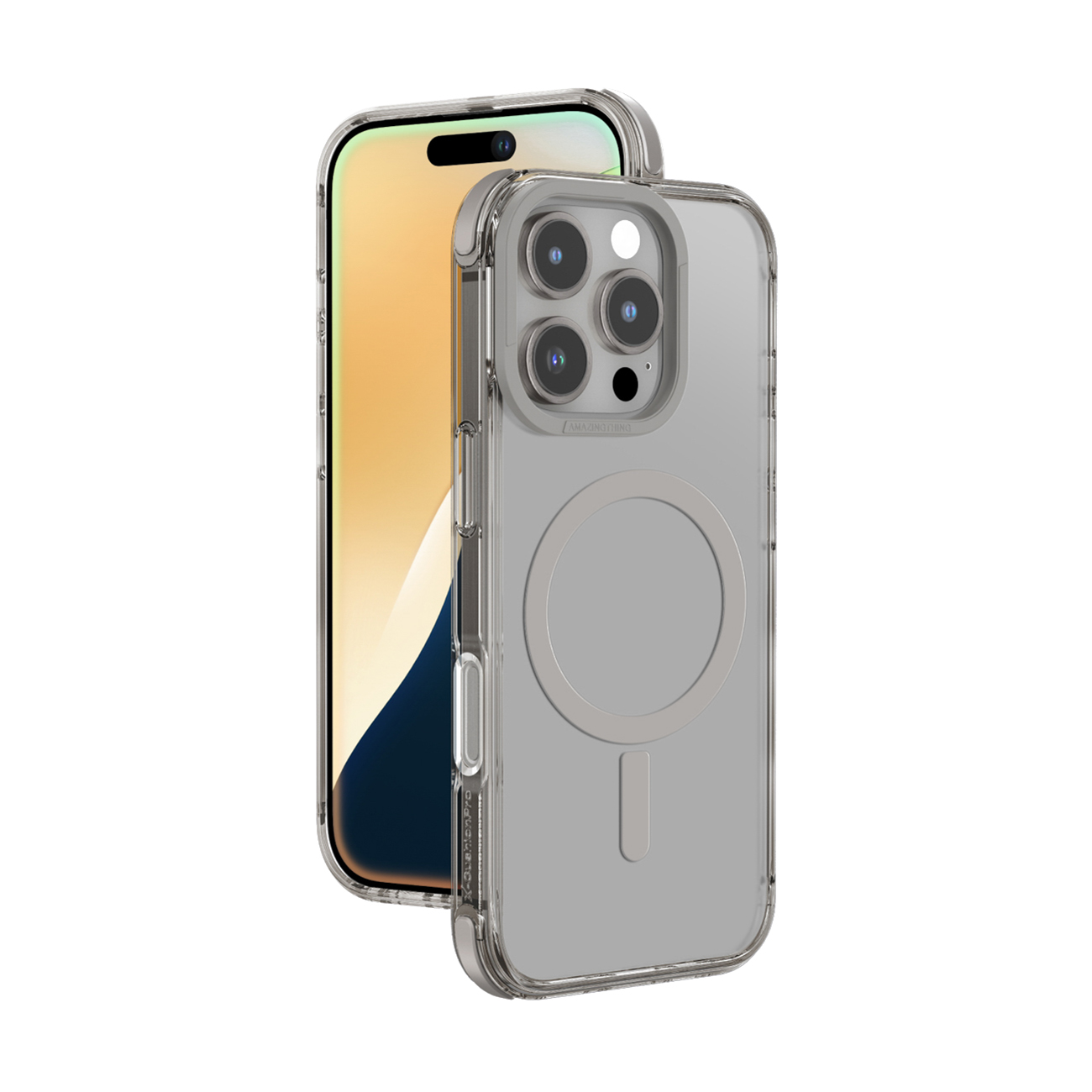 AmazingThing Omni Mag Suojakuori iPhone 16 Pro:lle - harmaa