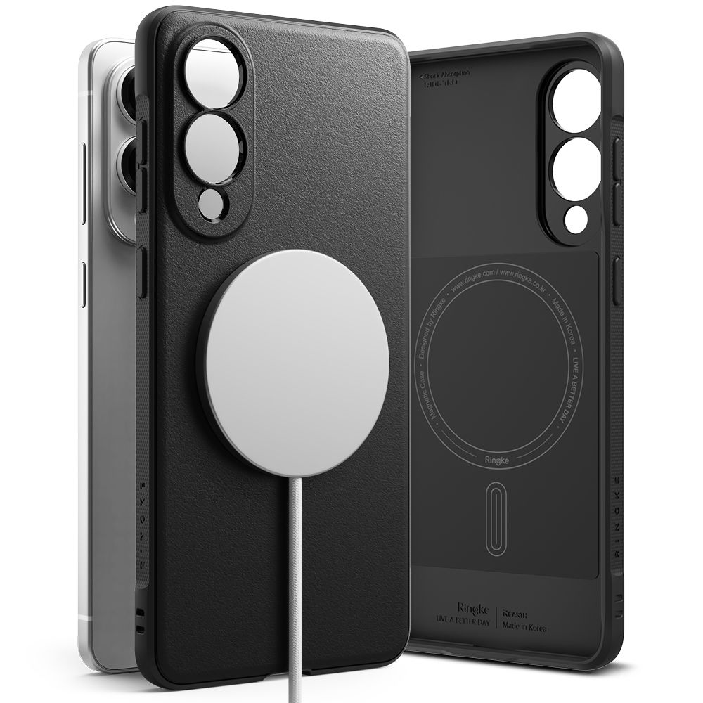 Ringke Onyx Magneettinen MagSafe Suojakuori Samsung Galaxy S25 Edge:lle - musta
