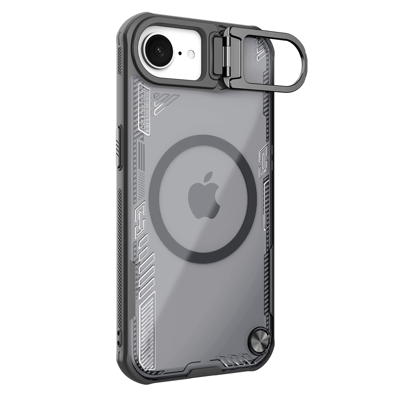 Nillkin Iceblade Prop Magneettinen Suojakuori jalustalla iPhone 16e / 17e:lle - musta