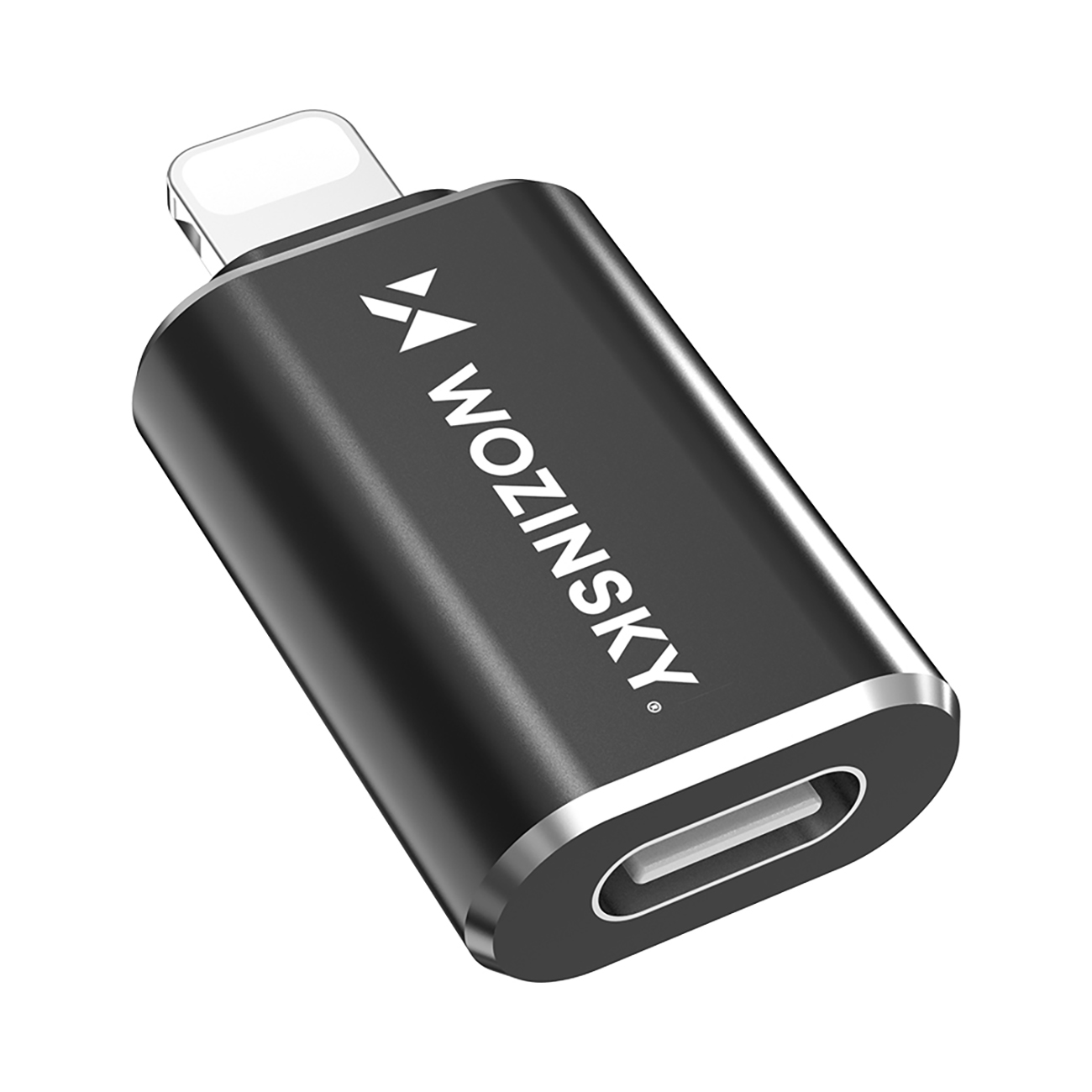 Wozinsky WALC-01 Lightning - USB-C Sovitin - Musta