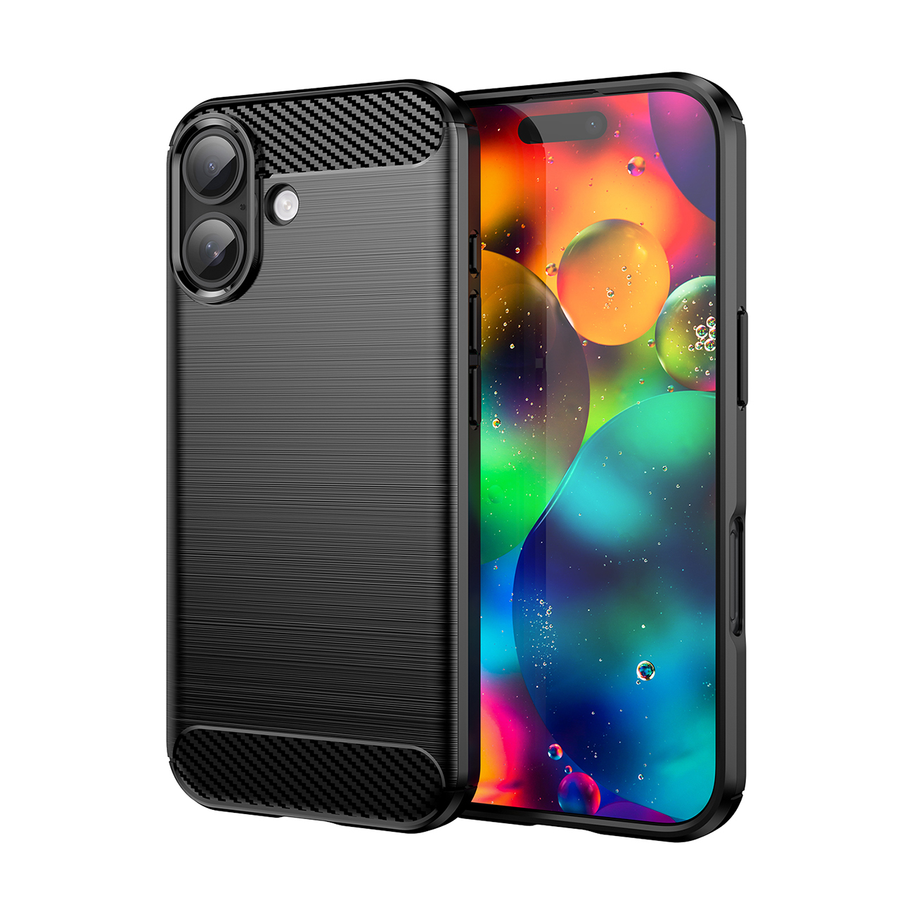 Carbon Suojakuori iPhone 17:lle - Musta