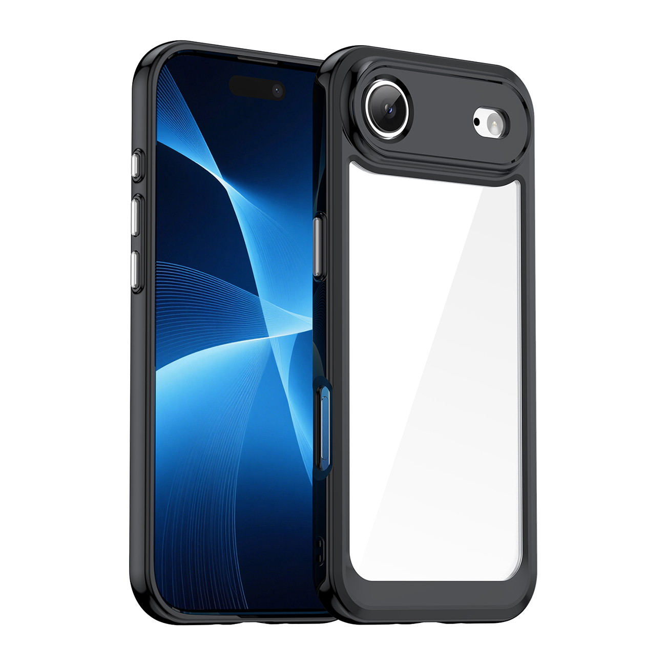 Outer Space Suojakuori iPhone 17 Air:lle - Musta Läpinäkyvä