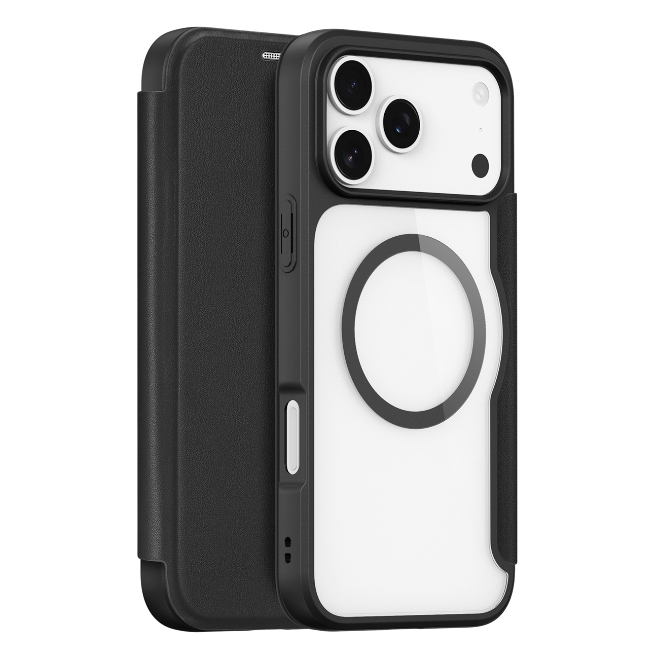 Dux Ducis Skin X Pro Suojakuori iPhone 17 Pro Max:lle Lompakolla, MagSafe-yhteensopiva - Musta