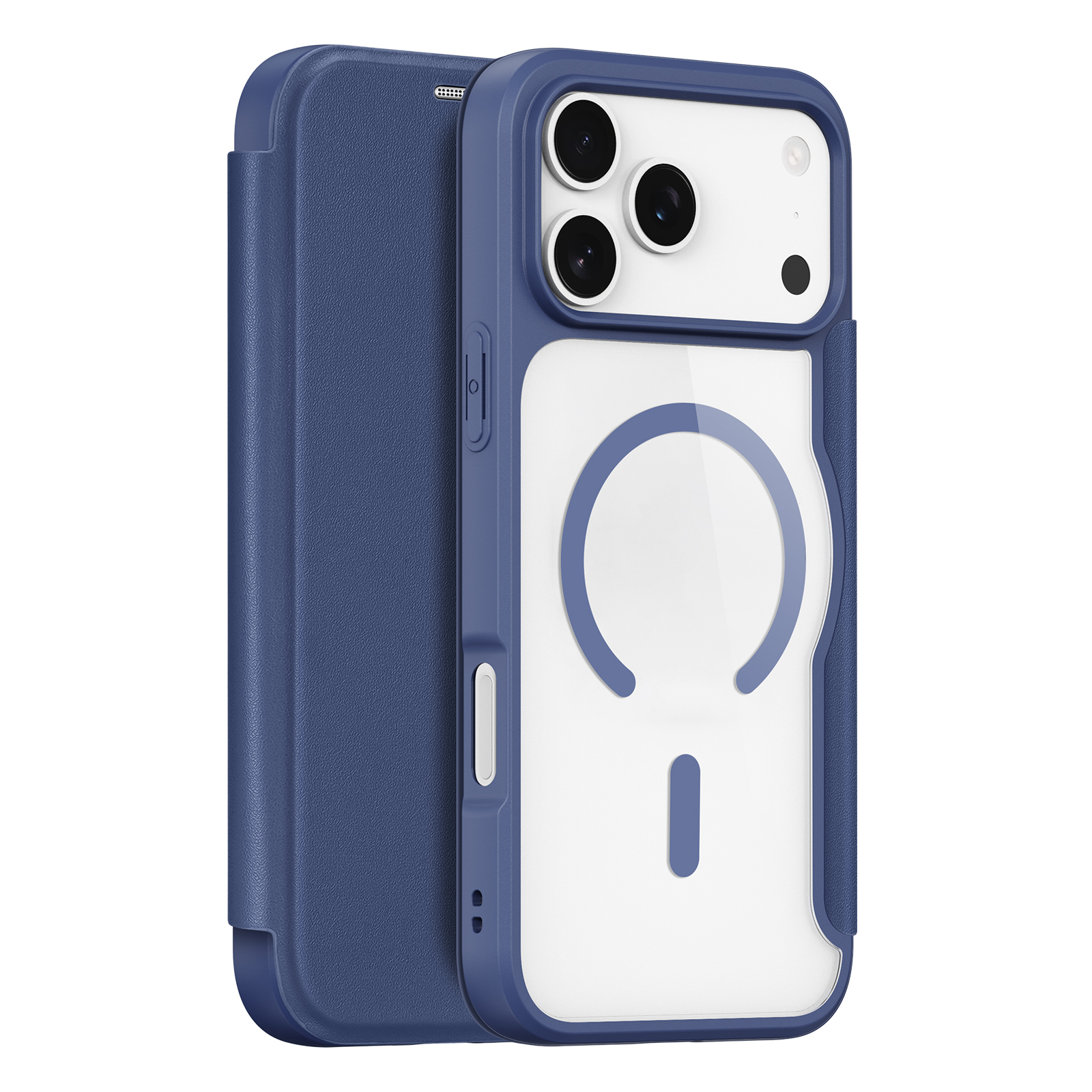 Dux Ducis Skin X Pro iPhone 17 Pro Max Suojakuori Lompakolla, MagSafe-yhteensopiva - Sininen
