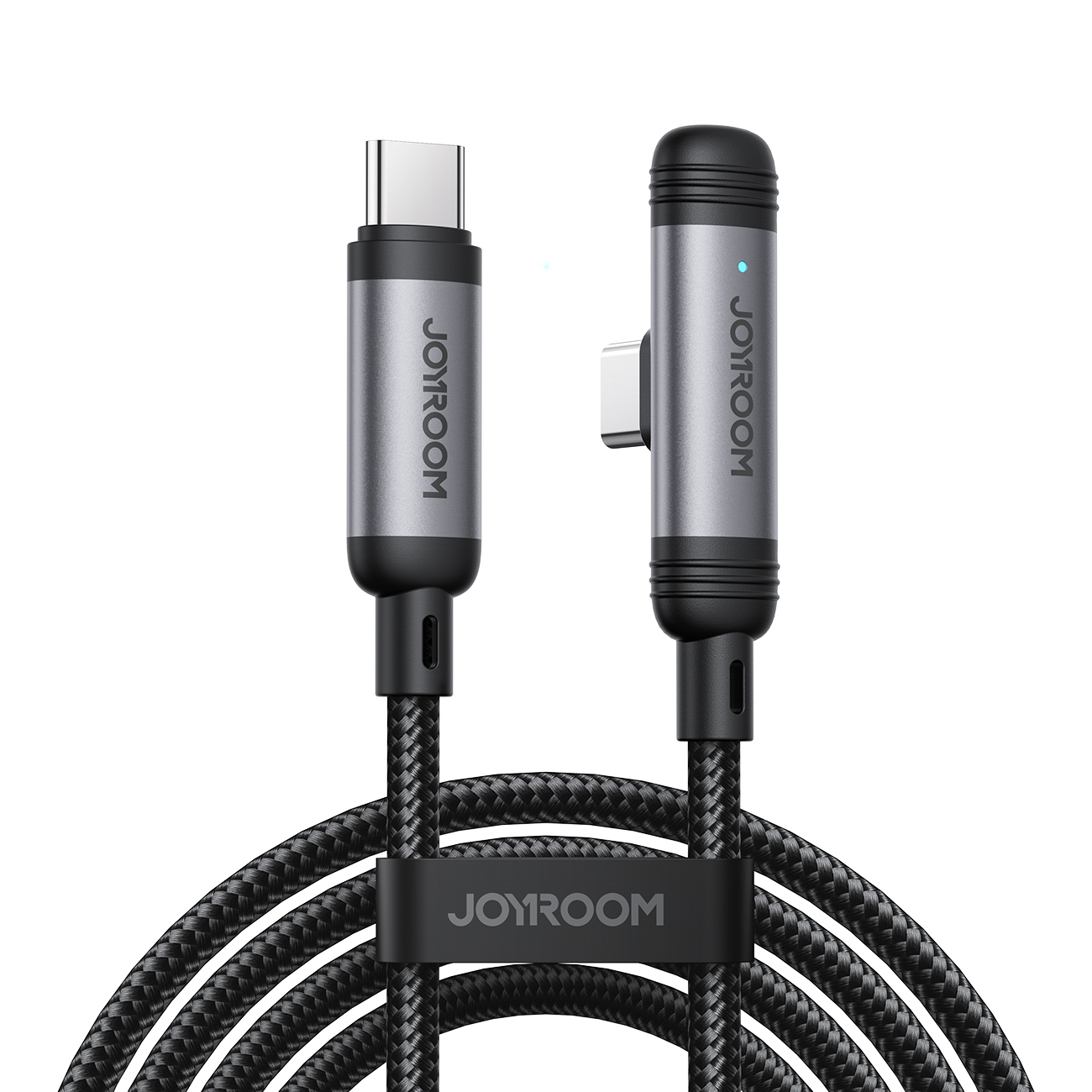 Joyroom S-A56 EnjoyX Series 90 astetta USB-C - USB-C Kaapeli 60W 1.2m - Musta