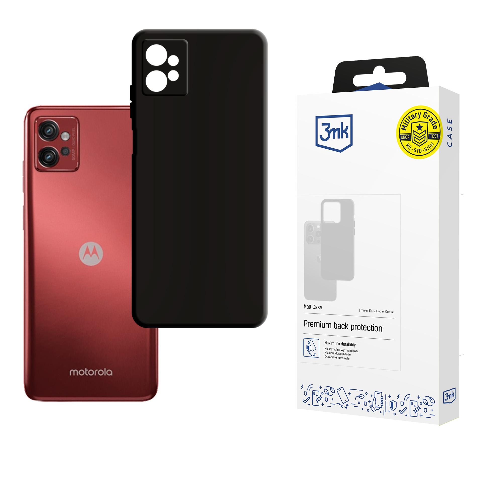 3mk Matt Case for Motorola Moto G32 - Black