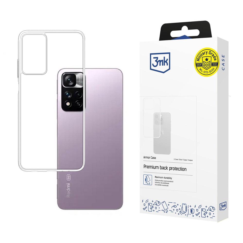 3mk Armor Case Xiaomi Redmi Note 11 5G:lle - Läpinäkyvä