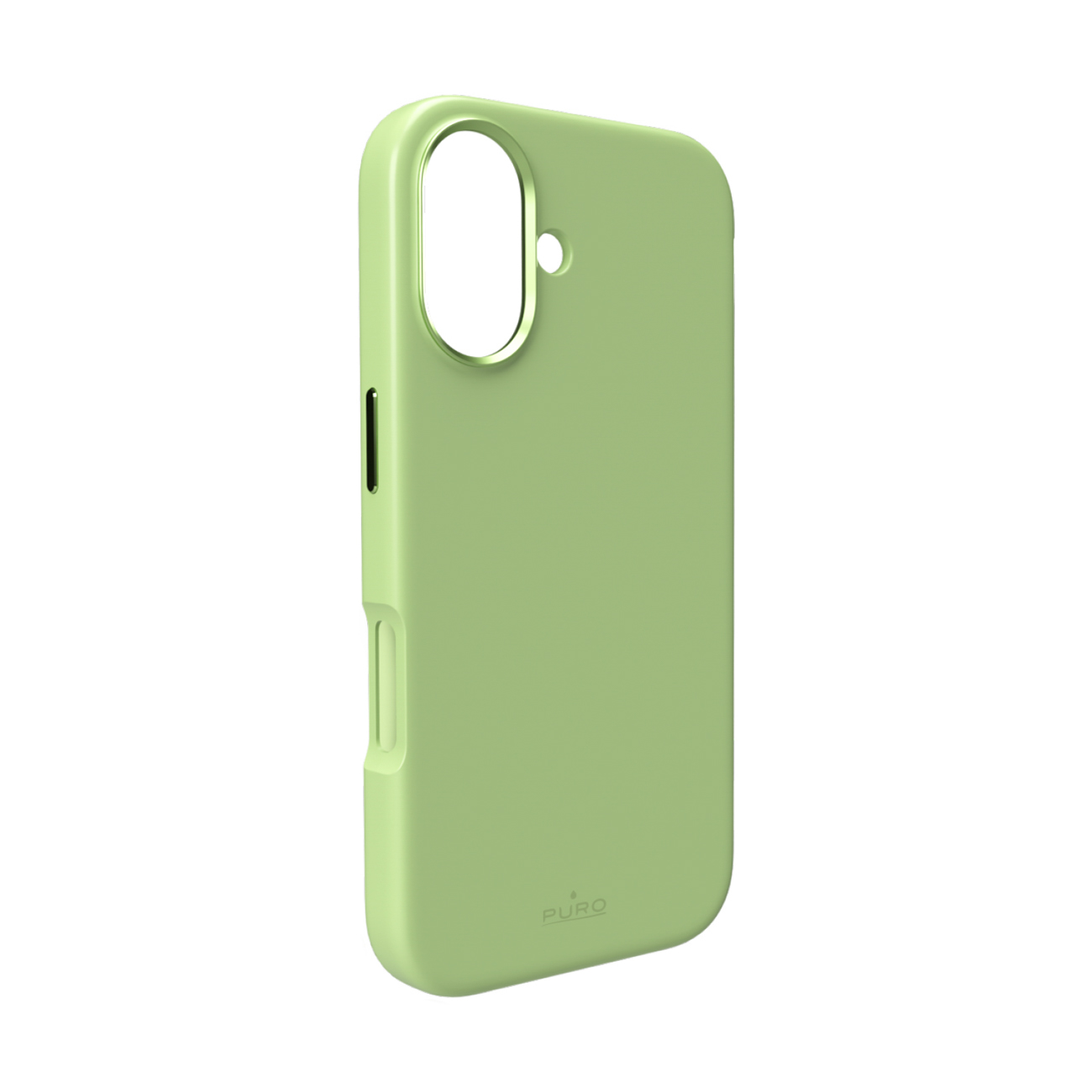 Pure Icon Mag Pro nestesilikoninen suojakuori iPhone 17, MagSafe-yhteensopiva, kamerasuojalla ja alumiinipainikkeilla - vihreä