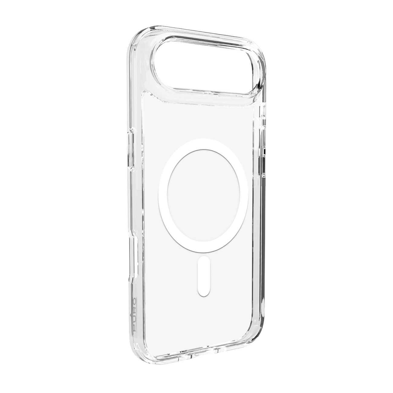 Puro Lite Mag TPU+PC suojakuori MagSafe-yhteensopiva iPhone 17 Air:lle - läpinäkyvä valkoisella renkaalla