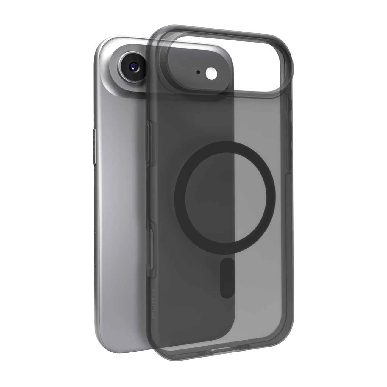 Puro Daylight MagSafe-yhteensopiva silikoninen suojakuori iPhone 17 Air:lle - läpikuultava musta