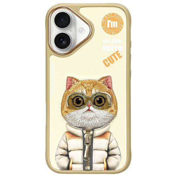 Nimmy Cool&Cute 2.0 Kissa Suojakuori iPhone 16:lle - vihreä