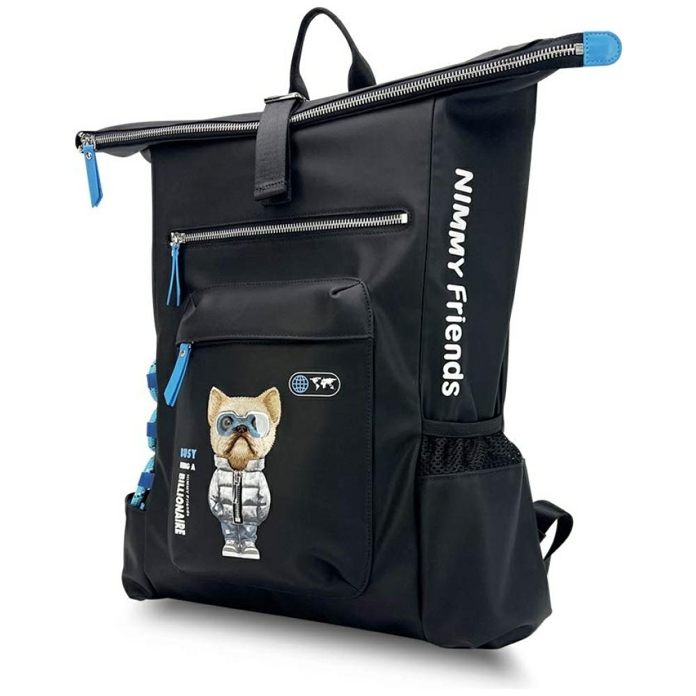 NIMMY Cool&Cute 2.0 Dog -kannettavan reppu, musta
