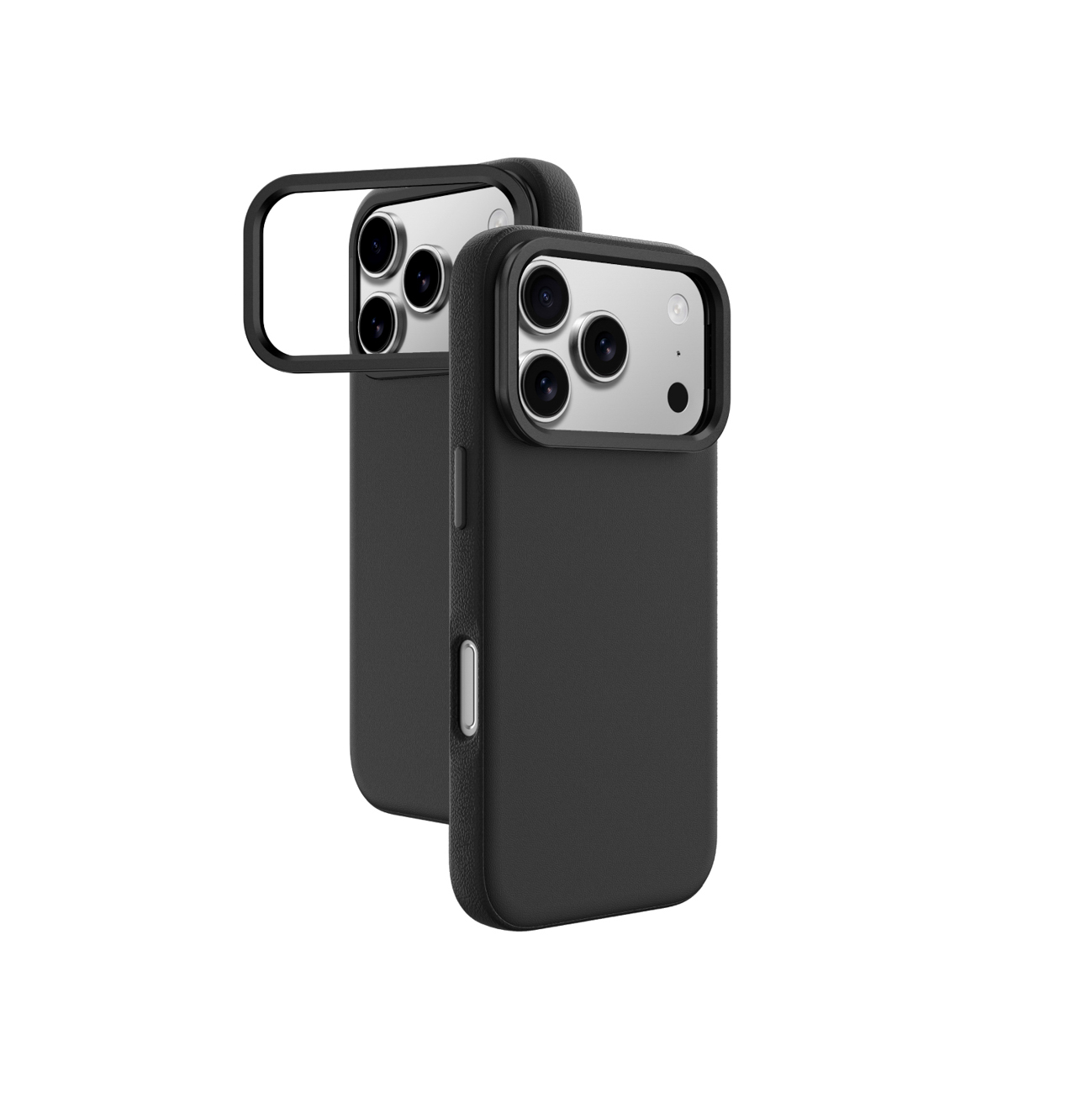 AmazingThing Glamour Suojakuori jalustalla iPhone 17 Pro:lle - musta