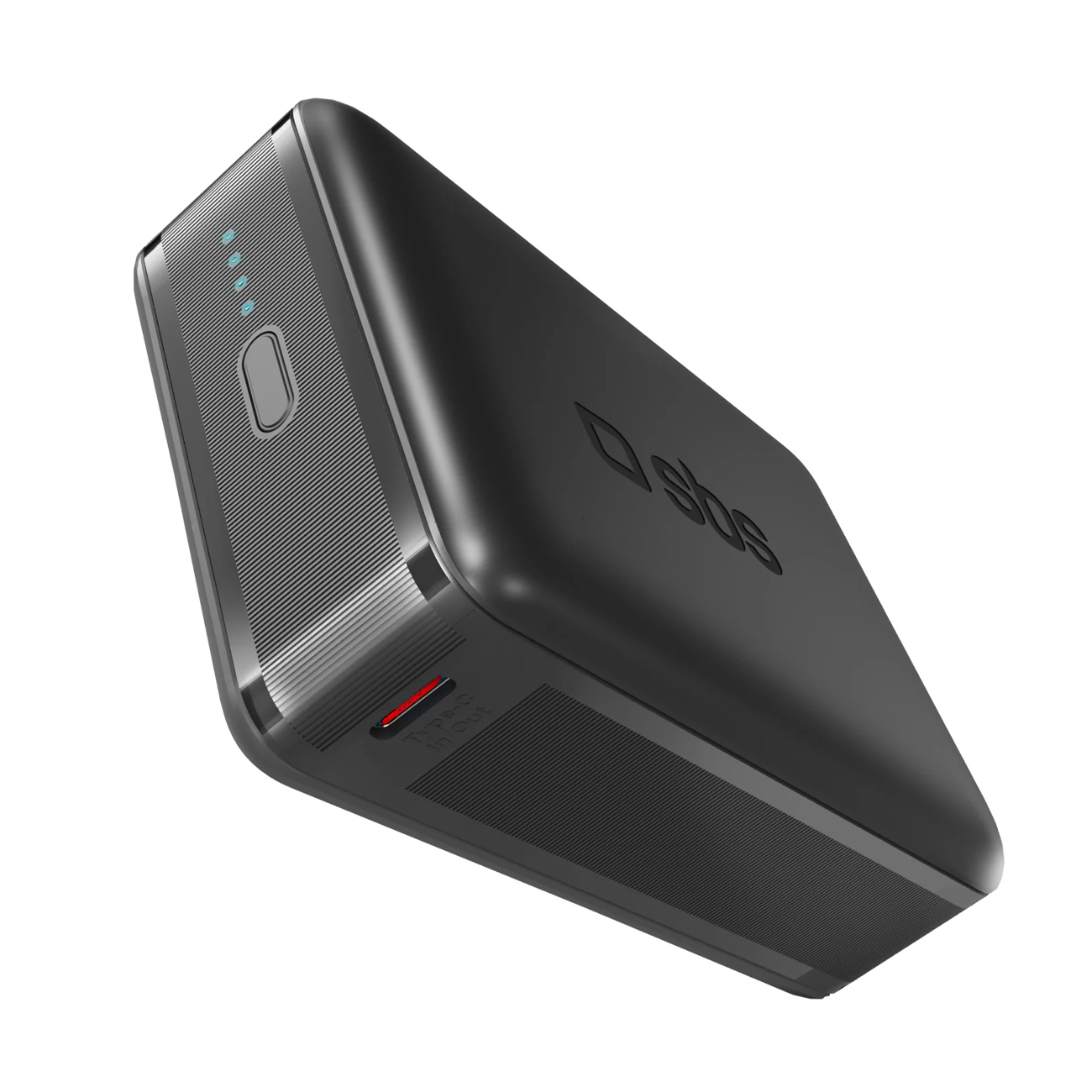 Powerbank SBS 20000mAh 65W PD AFC USB-C USB-A kannettavalle tietokoneelle, tabletille, älypuhelimelle - musta