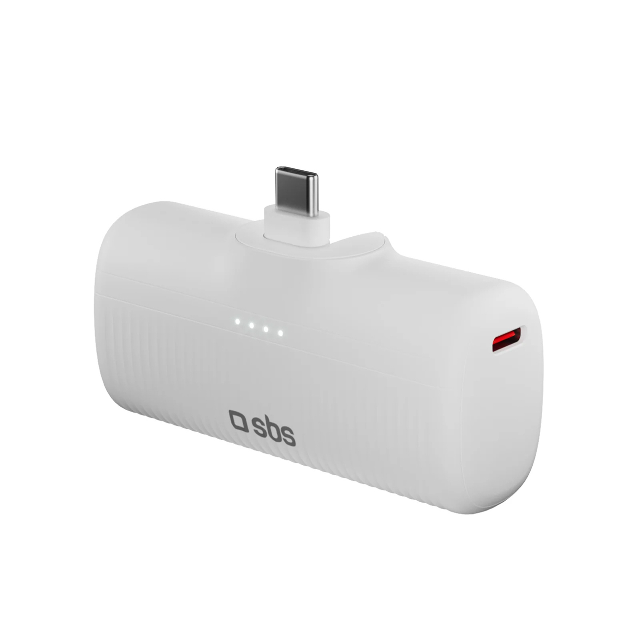 SBS EcoPower 5000 mAh 10W Powerbank with Built-in USB-C Port - White