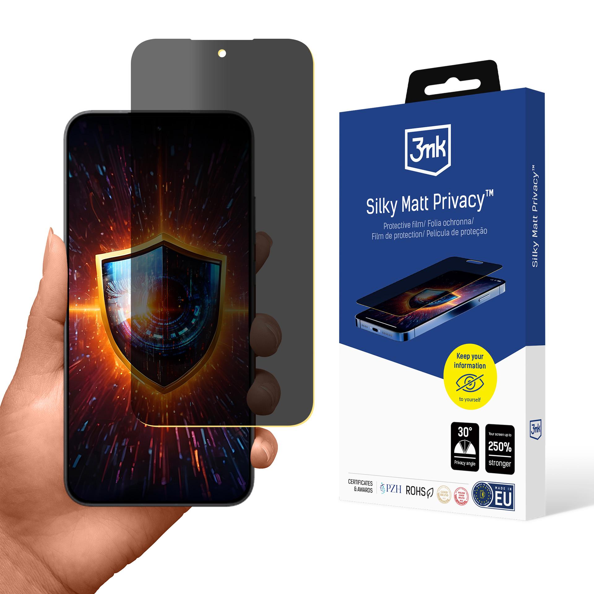 3mk Silky Matt Privacy suojakalvo Xiaomi Poco F7:lle