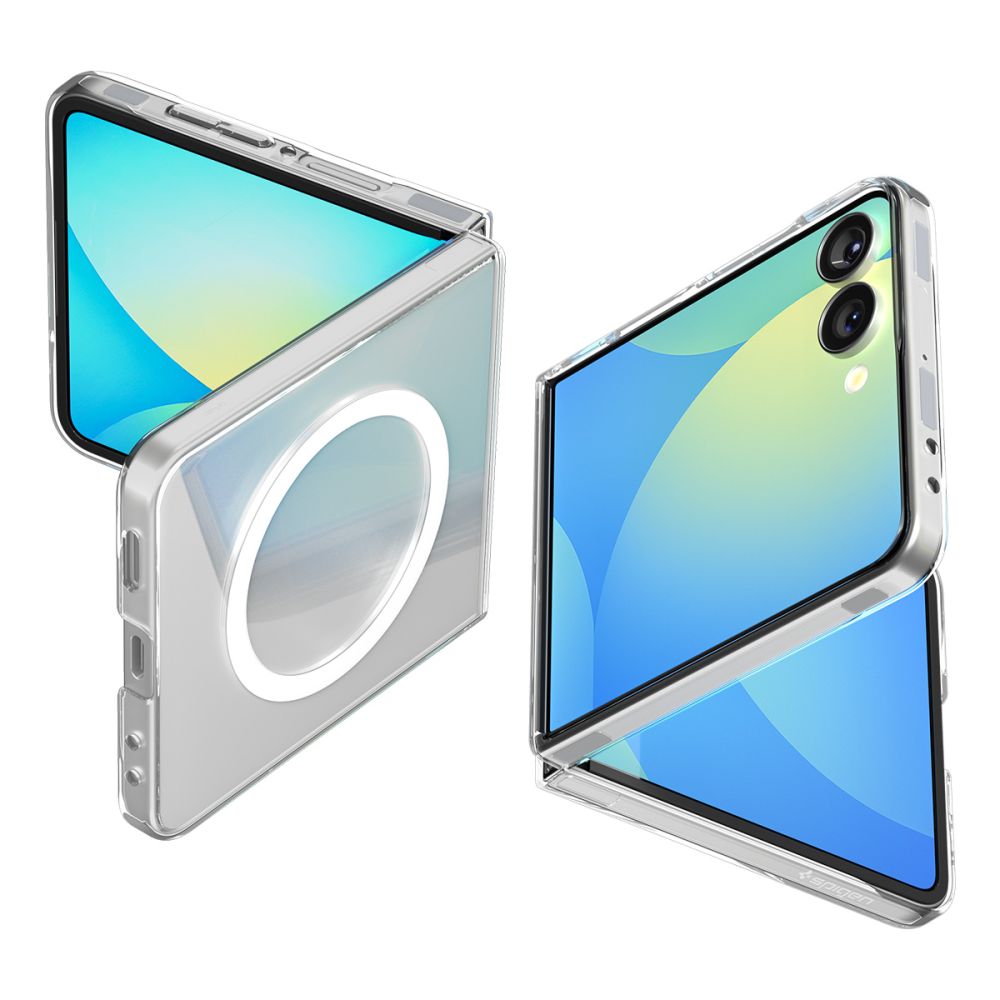Spigen AirSkin Samsung Galaxy Z Flip 7 kristallinkirkas valkoinen