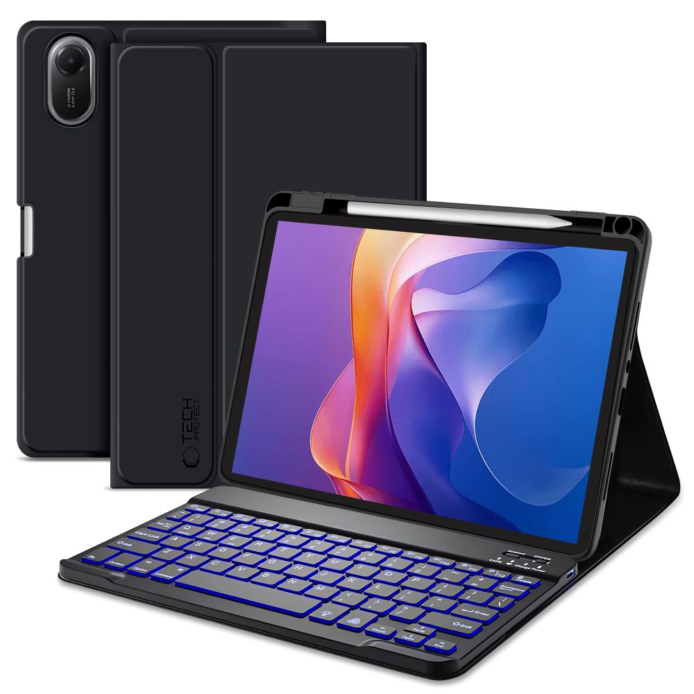 Tech-Protect SC Pen Suojakuori Xiaomi Redmi Pad 2 11.0:lle näppäimistöllä - Musta